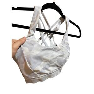 Light Blue Gray Camo Lululemon Sports Bra 8